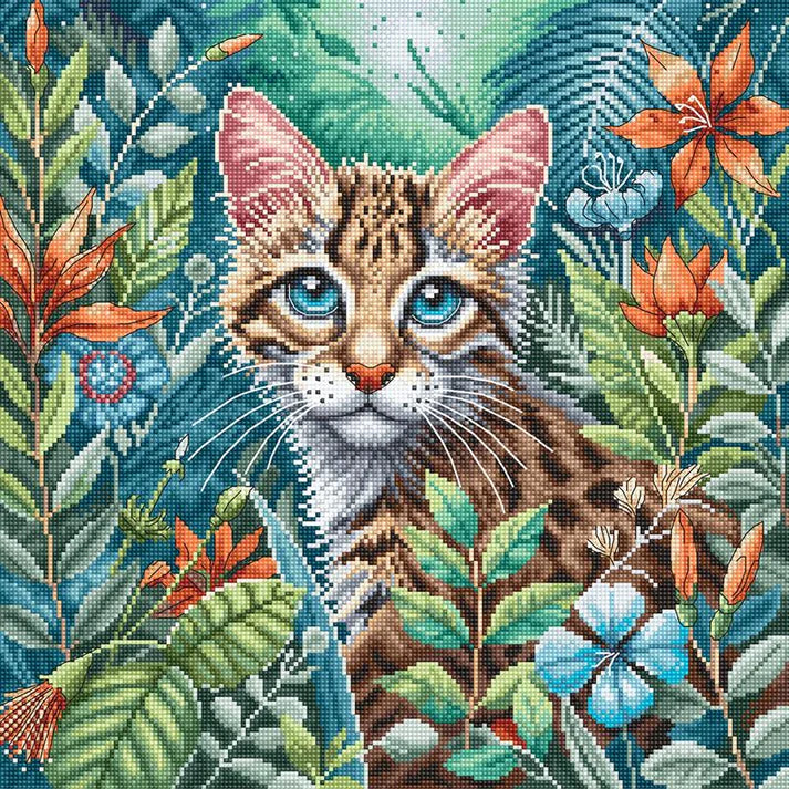 Kitten in Bloom - Cross Stitch Kit