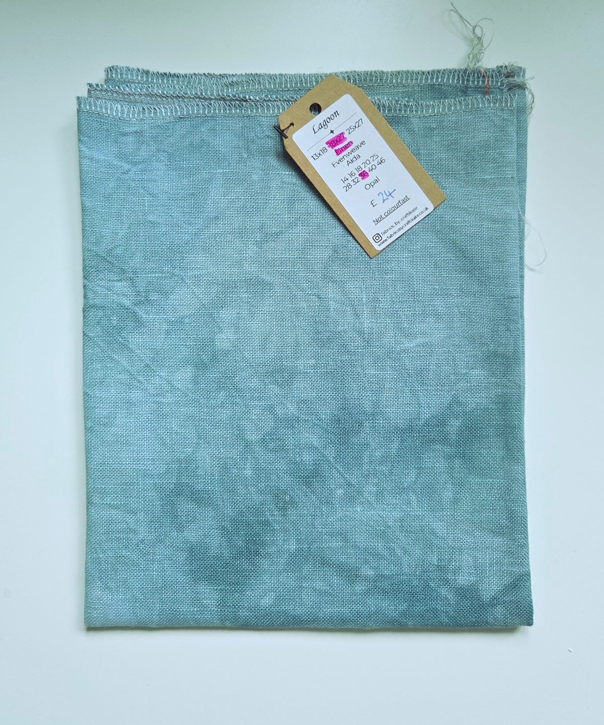 Lagoon - 36ct Linen - 18x27