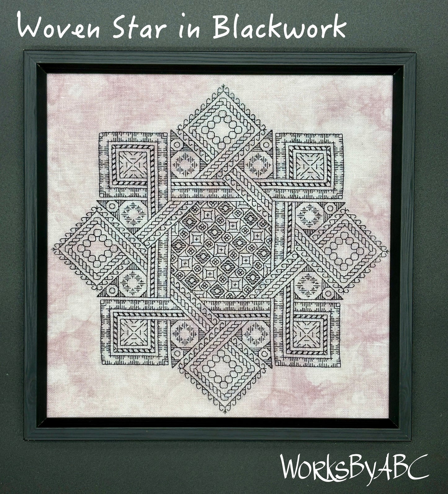 Woven star in Blackwork