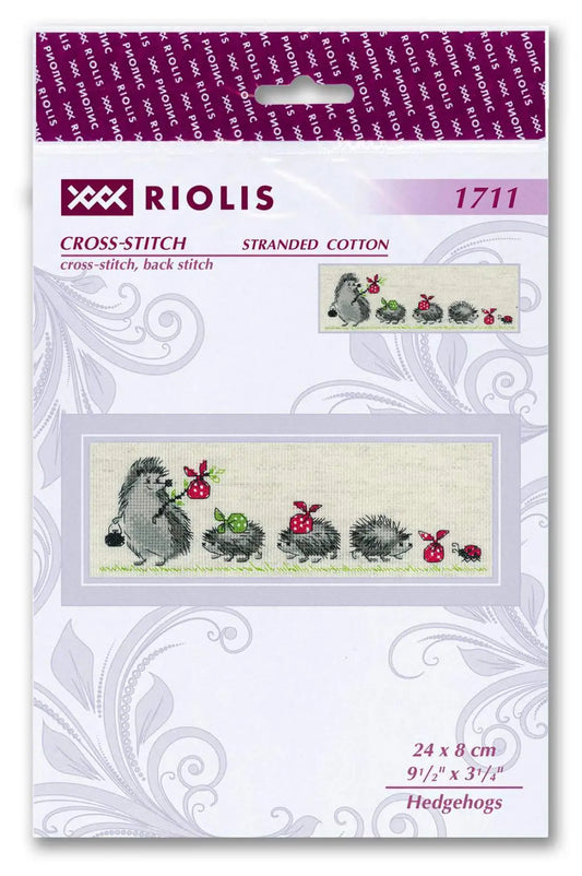 Hedgehogs- Cross Stitch Kit