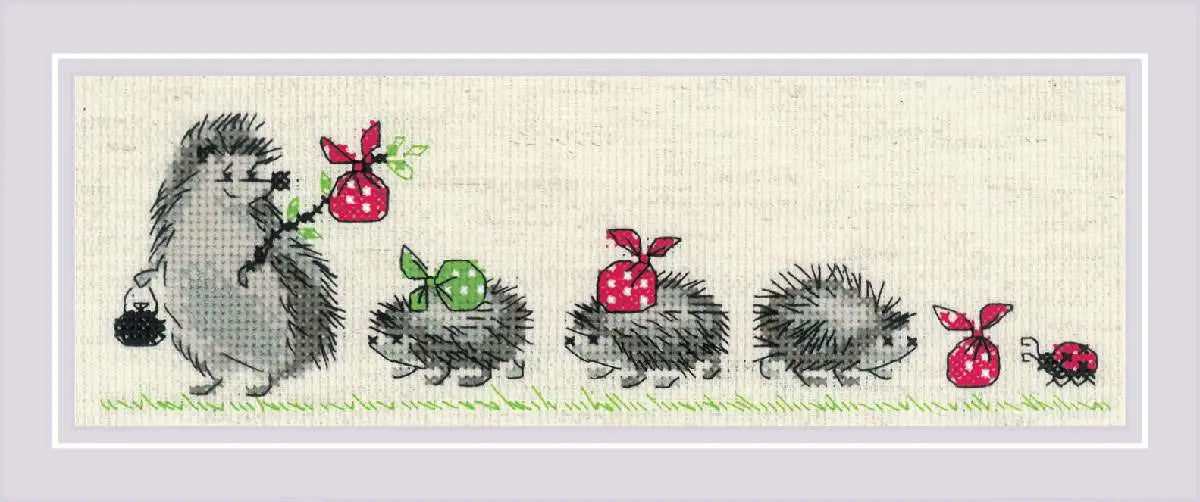 Hedgehogs- Cross Stitch Kit