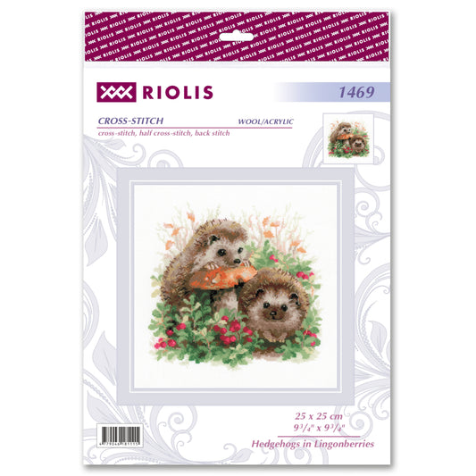 Hedgehogs in Lingonberries - Cross Stitch Kit