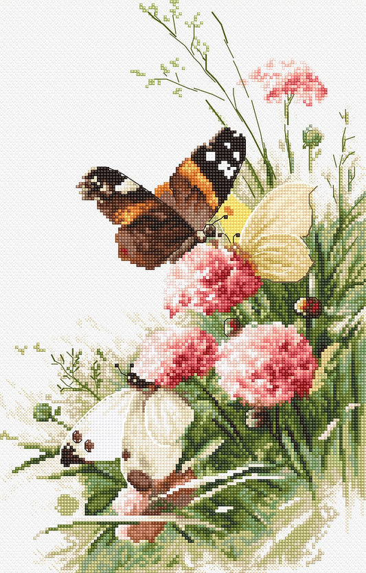 Butterflies in the Field- Cross Stitch Kit