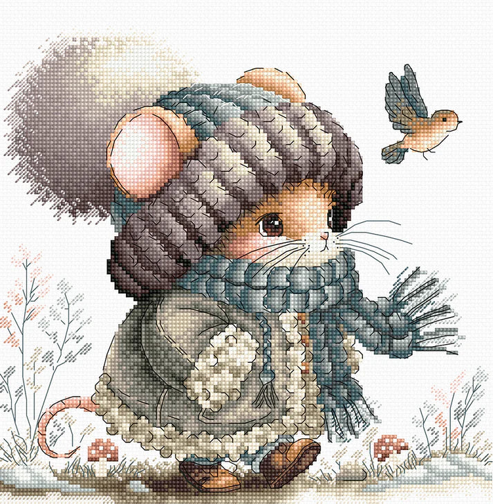 Autumn Fairytale Mouse - Cross Stitch Kit