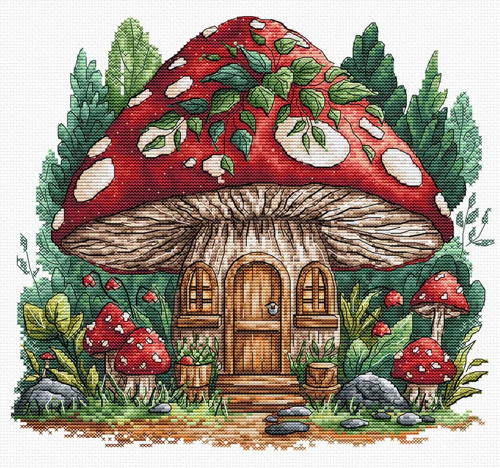 Mushroom Cabin - Cross Stitch Kit