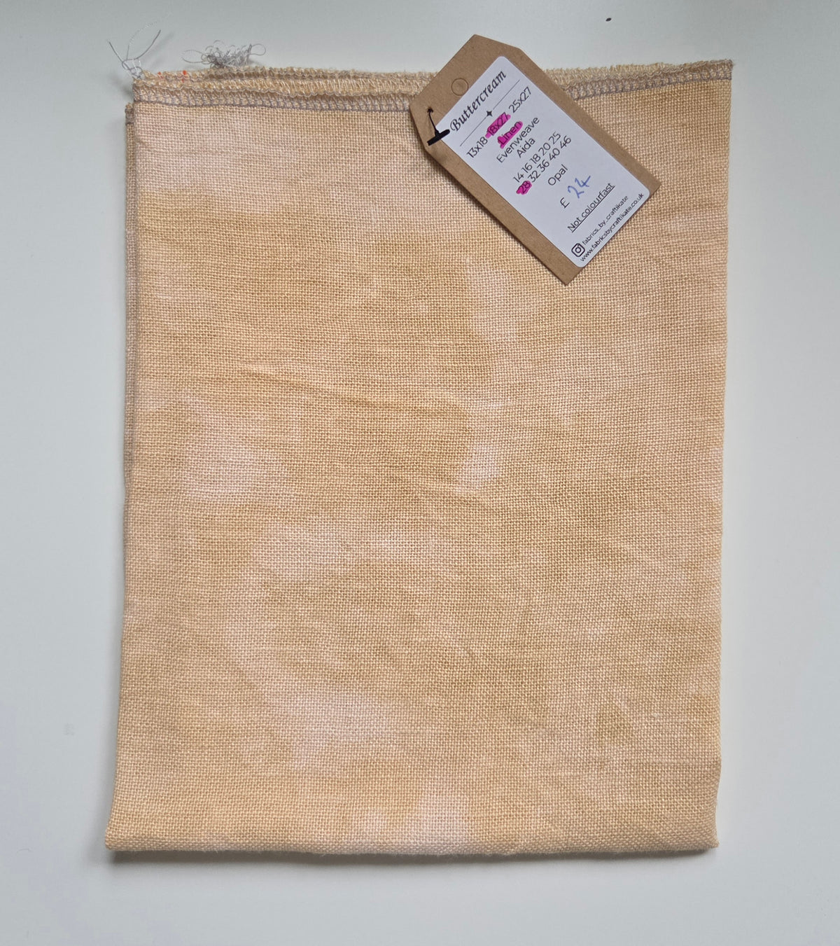 Buttercream - 28ct Linen - 18x27