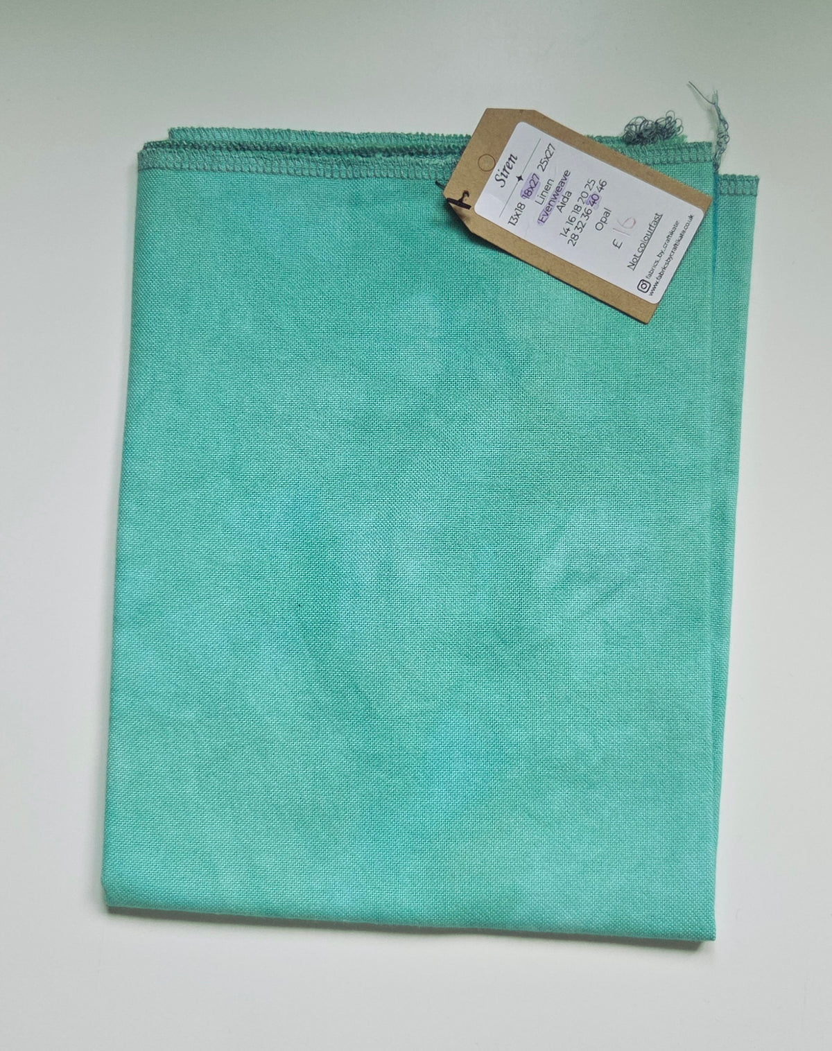 Siren (darker than normal) - 40ct Evenweave - 18x27