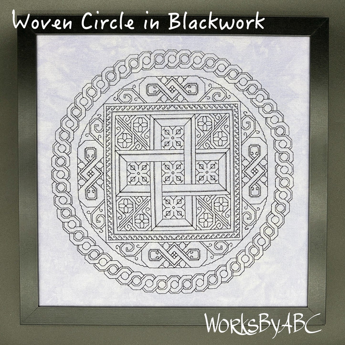 Woven Circle in Blackwork