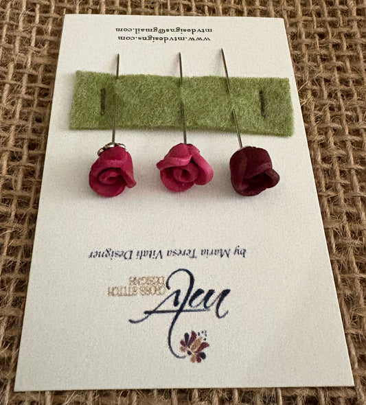 Stitcher's Rose Garden Pins